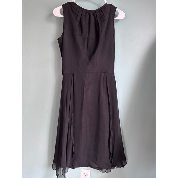 Vintage 1950s Little Black Dress Silk Sleeveless VTG Sizing - Picture 1 of 6